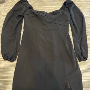 Abercrombie & Fitch Classic Black Long-Sleeve Mini Dress